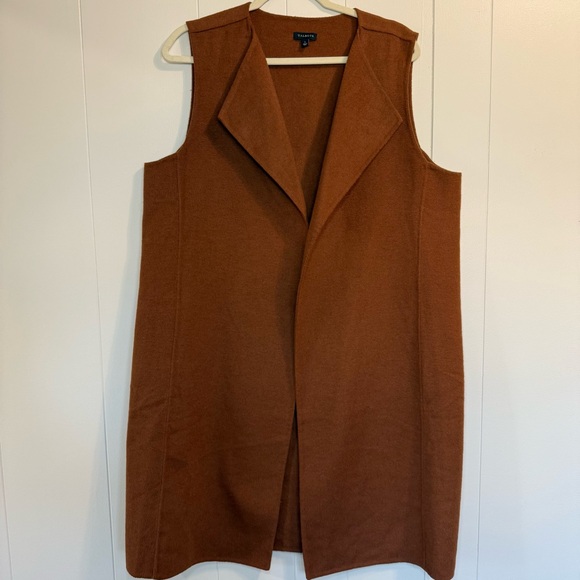 Talbots Jackets & Blazers - Talbots Brown Long Vest Womans size Large